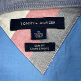 Tommy Hilfiger Slim Fit Short Sleeve Shirt - XL Blue Cotton