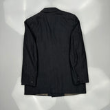 Double Breasted Christian Dior Pinstripe Blazer - Medium Black Wool