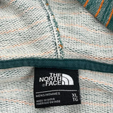 The North Face Striped Hoodie - XL Orange Cotton Blend