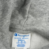 Reverse Weave Champion Hoodie - Small Grey Cotton Blend