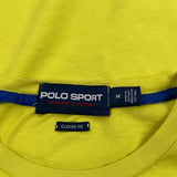 Polo Sport Spellout Long Sleeve T-Shirt - Medium Yellow Cotton