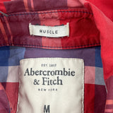 Abercrombie & Fitch Checked Shirt - Medium White Cotton