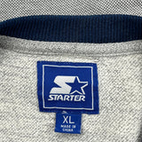 Michigan Starter College Sweatshirt - XL Navy Cotton Blend