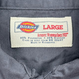 Dickies Short Sleeve Shirt - Large Grey Polyester Blend