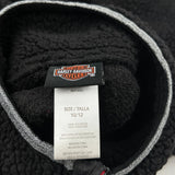 Age 10-12 Harley Davidson Fleece - Medium Black Polyester