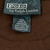 Polo By Ralph Lauren T-Shirt - 2XL Brown Cotton
