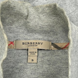 Burberry London 1/4 Zip - Small Grey Cotton