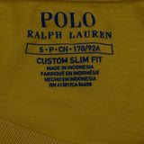Polo By Ralph Lauren Slim Fit T-Shirt - Small Yellow Cotton