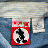 Mickey Inc Cartoon Denim Shirt - Large Blue Cotton
