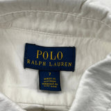 Age 7 Polo By Ralph Lauren Shirt - Small White Cotton