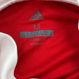 Age 11-12 Adidas Football Football Shirt - Medium Red Polyester