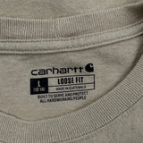 Carhartt Long Sleeve T-Shirt - Large Khaki Cotton