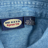 88 Keys Denim Shirt - Large Blue Cotton