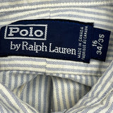 Polo By Ralph Lauren Striped Shirt - Large Blue Cotton