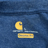 Carhartt T-Shirt - Large Blue Cotton