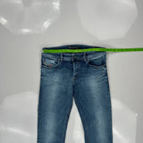 Diesel Skinny Fit Jeans - 30W 30L Blue Cotton Blend