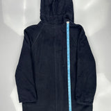 Burberry Checked Coat - Large Navy Wool