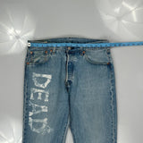Grateful Dead 501 Levis Band Jeans - 32W 30L Light Wash Denim