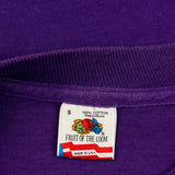 Blank Fruit Of The Loom Single Stitch T-Shirt - Small Purple Cotton