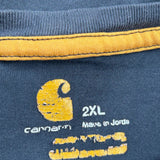 Carhartt T-Shirt - 2XL Blue Cotton
