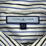 Tommy Hilfiger Striped Shirt - Large Blue Cotton