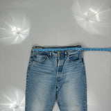 501 Levis Jeans - 31W UK 12 Light Wash Cotton