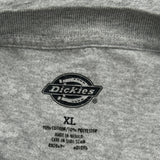 Dickies Collarless Shirt - XL Grey Cotton