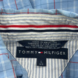 Tommy Hilfiger Checked Short Sleeve Shirt - Large Blue Cotton