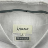 Kosta Azul Short Sleeve Shirt - Large White Linen