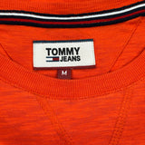Tommy Jeans Long Sleeve T-Shirt - Medium Red Cotton