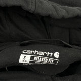 Relaxed Fit Carhartt Spellout Hoodie - Small Black Cotton