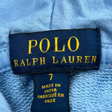 Age 6 Polo Bear Patch Polo By Ralph Lauren Hoodie - Small Blue Cotton