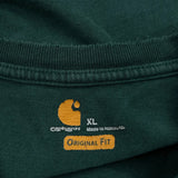 Carhartt Long Sleeve T-Shirt - XL Green Cotton