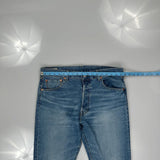 501 Levis Jeans - 36W 32L Blue Cotton