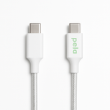 White USB-C to USB-C Cable