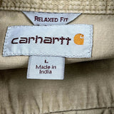 Carhartt Short Sleeve Shirt - Large Beige Cotton