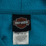 Motorcycles Harley Davidson Graphic Hoodie - Medium Blue Cotton Blend