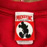 Made In USA Mickey Inc Cartoon T-Shirt - Medium Red Cotton