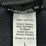 Made In USA, Pat Rogers Speedway Harley Davidson Graphic T-Shirt - Large Black Cotton