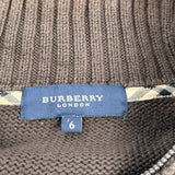 Burberry London 1/4 Zip - XL Brown Wool