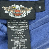 Motorcycles Harley Davidson Graphic Jacket - XL Blue Cotton