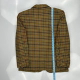 Burberry Checked Blazer - XL Multicoloured Wool Blend
