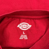 Dickies T-Shirt - Large Red Cotton