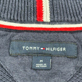 Tommy Hilfiger Striped 1/4 Zip - Medium Navy Cotton