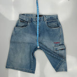Fubu Cargo Carpenter Shorts - 36W 12L Light Wash Denim