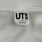 Mickey Mouse Uniqlo Cartoon Sweatshirt - Large Cream Cotton