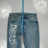 Grateful Dead 501 Levis Band Jeans - 32W 30L Light Wash Denim