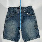 Karl Kani Hip Hop Denim Shorts - 34W 12L Blue Cotton