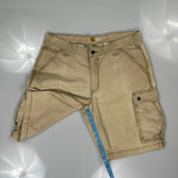 Carhartt Cargo Shorts - 34W 9L Beige Cotton
