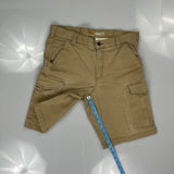 Carhartt Cargo Shorts - 33W 11L Khaki Cotton
